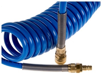 Шланг спиральный пневматический 5м, НЕПРЕКРАЩАЕМЫЙ - RQS
