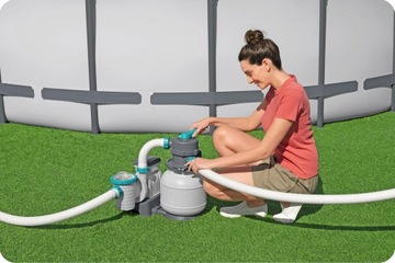 Насос для песка для бассейна 6056 л/ч + шарики фильтра Bestway