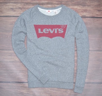 LEVIS RELAXED GRAPHIC 29717-0000 BIG LOGO SZARA BLUZA XS