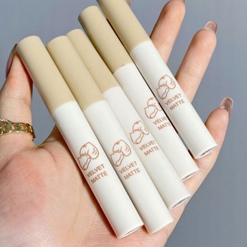 5Pcs Cigarette Lip Gloss Set Matte Red Tint f