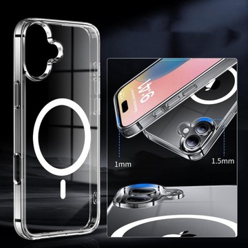 IPhone 16 + Магнитный стеклянный корпус для магсафского усиленного 360 °