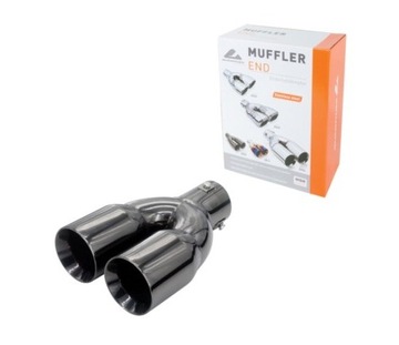 БЕСПЛАТНАЯ ПОДАРКА# НАКОНЕЧНИК ВЫХЛОПНОЙ НЕРЖАВЕЮ НЕРЖАВЕЮЩИЙ ЧЕРНЫЙ ХРОМ 2x76 мм