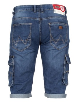 Krótkie spodnie męskie jeans bojówki W:39 104 CM spodenki