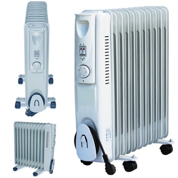 Grzejnik Elektryczny Olejowy z Termostatem 2500W