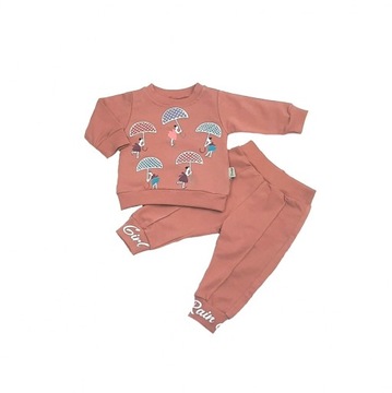 KOMPLET DZIEWCZĘCY DRES DZIECIĘCY BLUZA SPODNIE 80