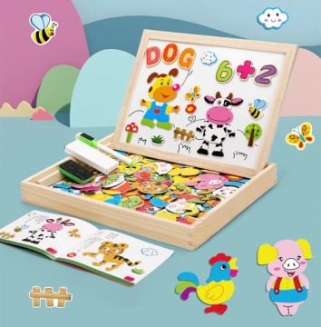 УЧЕБНАЯ БОЛЬШАЯ МНОГОФУНКЦИОНАЛЬНАЯ ДОСКА С МАГНИТАМИ ДЛЯ ПРИКРЕПЛЕНИЯ + МЕЛ