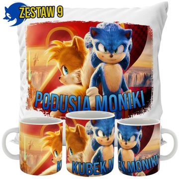 НАБОР КРУЖКА + ПОДУШКА SONIC THE HEDGEHOG + ИМЕННОЙ ПОДАРОК