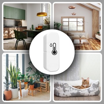 CZUJNIK TEMPERATURY I WILGOCI TERMOMETR SMART DOM APLIKACJA COZY LIFE WIFI