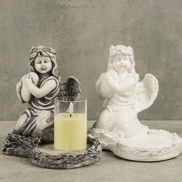 СЕРАЯ ГИПСОВАЯ ФИГУРКА ГРОБНИЦЫ СВЕТОДИОДНАЯ ЛАМПА 3XAAA