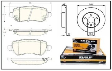 Диски + Колодки ЗАДНИЕ Opel Astra G H Zafira A B - система LUCAS (колеса на 5 болтов)