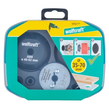 Zestaw 3 adapterów do powiększania otworów Wolfcraft WF5953000