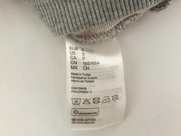 H&M luźna dresowa BLUZA melanżowa BUFKI _ S