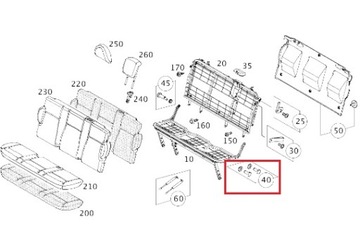 MERCEDES CITAN W415 SADA MONTÁŽ RÁMCE POHOVKA