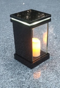 Lampion granitowy nagrobny granitowy PODSWIETL LED