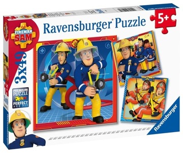 Ravensburger Puzzle dla dzieci 2D: Strażak Sam na ratunek! 3x49 elementów 5