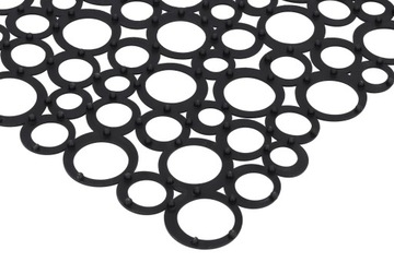 Вставка для решетки под раковину, защитный кухонный коврик, квадратный, черный, резина, 28 см