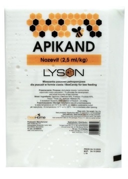 Торт АПИКАНД с НОЗЕВИТОМ 1кг КОРМ ДЛЯ ПЧЕЛ Апиканд с НОЗЕВИТОМ торт