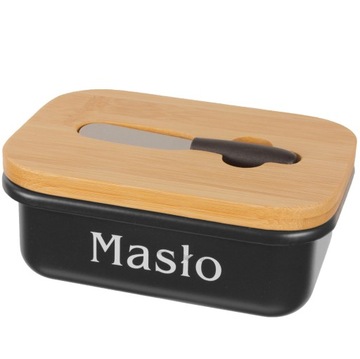 МАСЛЕНКА КОНТЕЙНЕР ДЛЯ МАСЛА С НОЖОМ МЕТАЛЛИЧЕСКАЯ МАСЛЕНКА 2 ЦВЕТА С КРЫШКОЙ