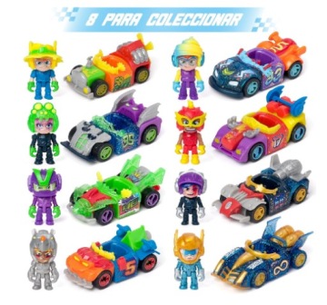 T-RACERS SERIES 6 LIGHT SPEED - ЗАВОДСКАЯ КОРОБКА ИЗ 8 РАЗНЫХ АВТОМОБИЛЕЙ, вся серия