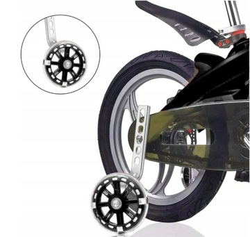 РЕГУЛИРУЕМЫЕ БОКОВЫЕ ПОДДЕРЖИВАЮЩИЕ КОЛЕСА 12–20 ДЮЙМОВ С ЧЕРНЫМ СВЕТОДИОДОМ