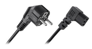 Kabel przewód zasilający komputerowy kątowy