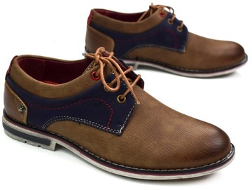 VICO modne PÓŁBUTY Wizytowe Brown 25,5 cm - 39/40