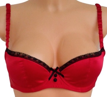 5T La Senza biustonosz usztywniany z fiszbinami 49% silk jedwab 75B