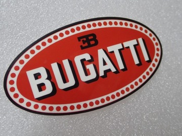 НАКЛЕЙКА С ЛОГОТИПОМ BUGATTI SUPERCARS НАКЛЕЙКА 9,1 x 4,6 см