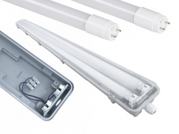 Oprawa Hermetyczna 120cm + 2x Świetlówka LED 18W 4000K Lampa Warsztatowa