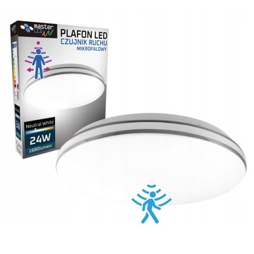 Plafon LED 24W sufitowy oprawa LAMPA CZUJNIK RUCHU