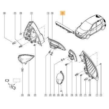 СТОП-СИГНАЛ RENAULT SCENIC III