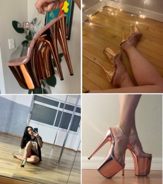 ЭРОТИЧЕСКАЯ ОБУВЬ SEXY GOLD ЖЕНСКАЯ ВЫСОКАЯ ПРОСТЫНЯ 20 СМ ДЛЯ POLE DANCE размер 40