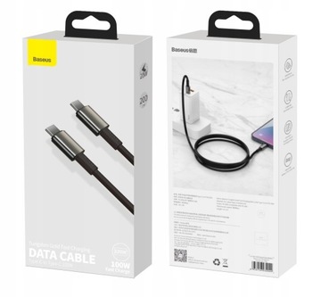 КАБЕЛЬ BASEUS USB-C TYPE-C КАБЕЛЬ БЫСТРОЙ ЗАРЯДКИ 100 Вт PD 5A QC 4.0 2M