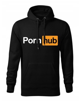 BLUZA Z KAPTUREM PORNHUB PORN HUB MĘSKA CZARNA XL