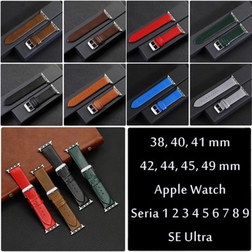PASEK DO APPLE WATCH IWATCHA SMARTWATCHA 42 MM CZARNY EKOSKÓRA SUPER HIT!