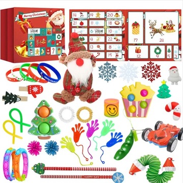 24 шт./компл. Адвент-календарь Непоседа игрушки Санта-Клаус DIY Рождественская елка висит