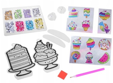 КРЕАТИВНЫЙ НАБОР ДЛЯ ДЕВОЧКИ, ХУДОЖЕСТВЕННЫЙ ТОП С АЛМАЗНОЙ ПАСТОЙ