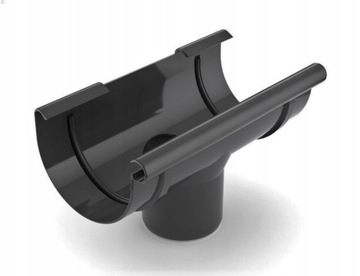 Lej spustowy wylot 125mm / 110mm do rynny Bryza GRAFIT