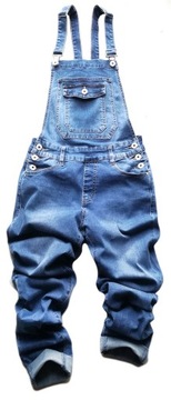 SPODNIE OGRODNICZKI DAMSKIE JEANSOWE MOM FIT JEANS