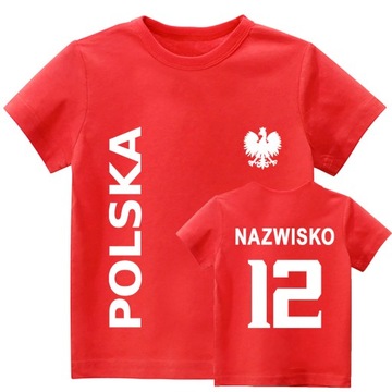 KOSZULKA PIŁKARSKA POLSKA DOWOLNE IMIĘ NUMER r 164