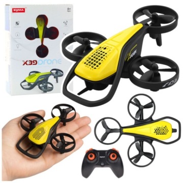 Lean Toys Дрон RC міні Syma X36 чотирироторний жовтий 250x185 мм