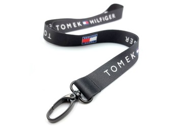 Smycz Tomek Hilfiger czarna kluczy telefonu