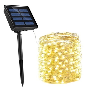 Садовые фонари на солнечных батареях Fairy 100/200 LED Рождественский сад для улицы
