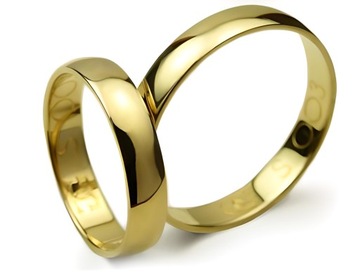 GOLDRUN ZŁOTE OBRĄCZKI ŚLUBNE 4MM 333 PARA