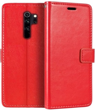 SKÓRZANE ETUI PORTFEL KABURA do XIAOMI REDMI NOTE 8 PRO +SZKŁO 9H