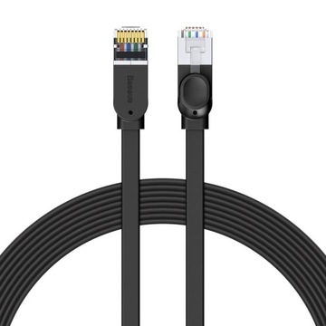 BASEUS PŁASKI KABEL SIECIOWY HIGH SPEED LAN ETHERNET RJ45 GIGABIT CAT.6 8M