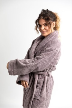 NEFRETETE Szlafrok LLAMA SOFT 450 GSM XL mauve