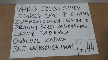 TOYOTA YARIS CROSS ZADNÍ VÍKO KUFRU BÍLÁ OBYČEJNÝ 040 PĚKNÝ (H44)
