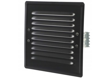 KRATKA KOMINOWA 14x14 METALOWA CZARNA Z ŁAPKAMI