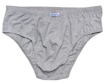 DUŻE SLIPY MĘSKIE ANDRIU MAJTKI SZARY MELANŻ 5XL